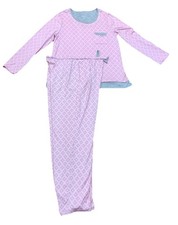 Pajama Set CUDDL DUDS Soft Knit Pink Long Sleeve Loungewear Size M Women  s