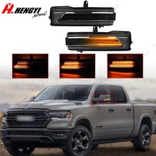 For 2019-2022 Dodge Ram 1500 Pair Led Sequential Side Mirror Turn Signal Lights