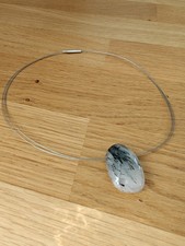 Tumalinstein Halbedelstein Kristall Heilstein Kette Naturstein Halskette