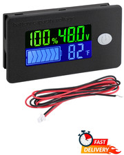 48V LCD Battery Meter 10-100V Volt Gauge Monitor for Golf Cart RV Marine DIY
