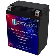 Mighty Max YB14L-A2 12V 12Ah Battery Replaces Arctic Cat 250 All Models 2005