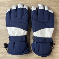 Winter Snow gloves Unisex Large Blue nylon fleece liner adjustable Waterproof