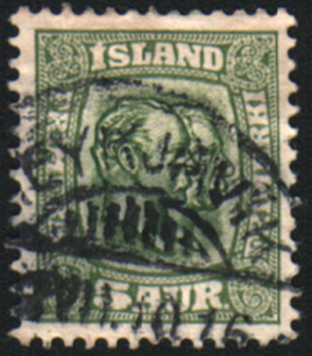32090  Iceland 1902 Stamp Scott #74 King Christian, Federik Fine Used Clean Back