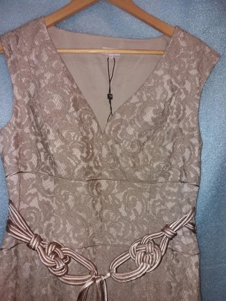 Women Phase Eight Dress Beige 42 / XL / 50