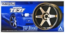 Aoshima 1/24 VOLK RACING TE37 19" Inch Model Wheel Set (4PCS)