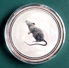 2007 2008 Australia Coin Rat Mouse 1 oz 0.999 SILVER in air-tite Lunar series 1