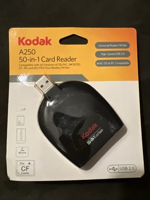Kodak A250 50-in-1 Card Reader Writer MacOS & PC Compatible 83037-RS USB New