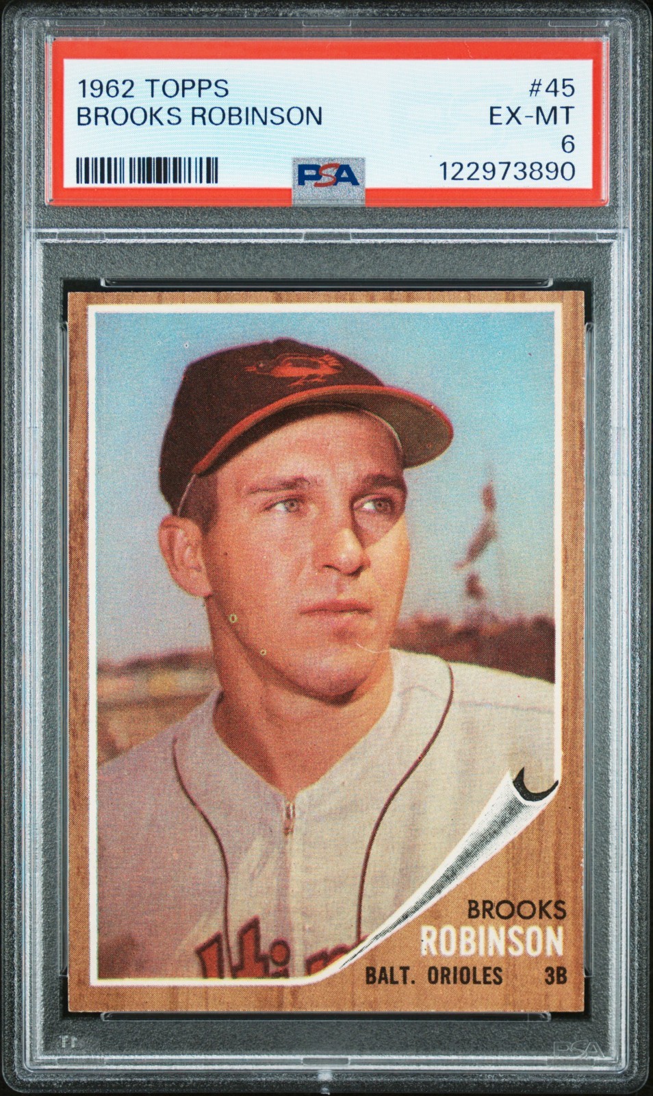 1962 Topps Brooks Robinson #45- PSA 6 EX-MT - Baltimore Orioles GOAT - new grade