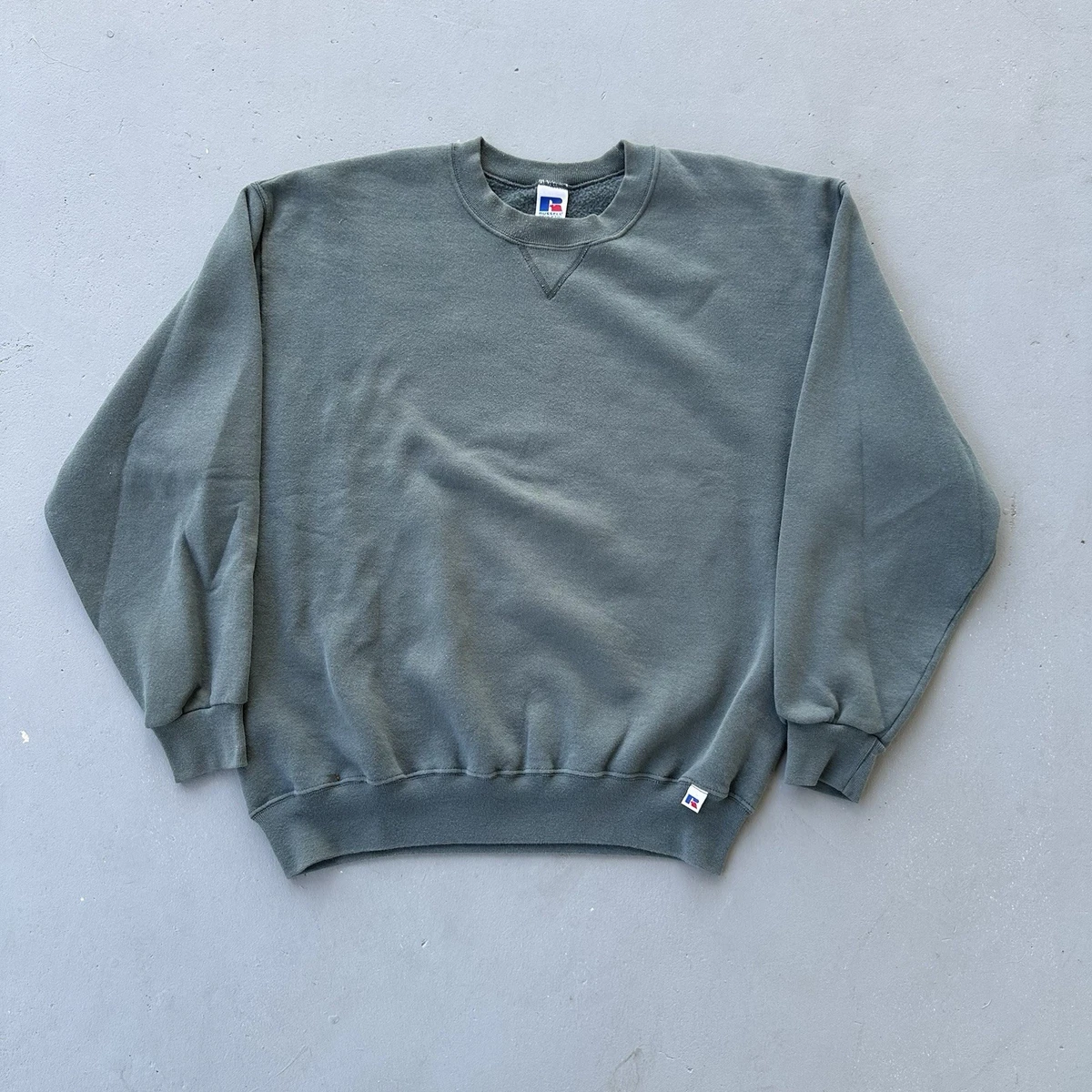 Sweat-shirt vert foncé Russell Athletic des années 1990