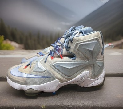 Nike Lebron 13 xiii Christmas Blue Mesh 816278-144 Men Sz 12 Preowned