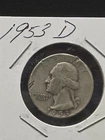 1953 D WASHINGTON SILVER QUARTER .25 SILVER COIN STARTING LESS THAN MELT 16.08