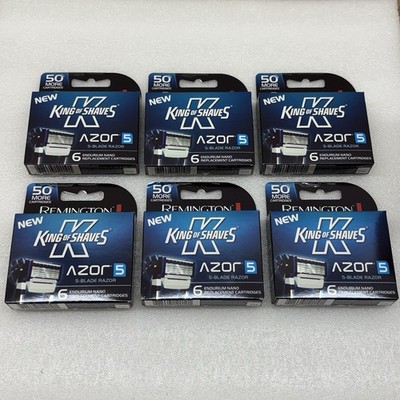 6 Box lot -6 per box Remington King of Shaves Azor 5 Replacement Cartridges NEW!