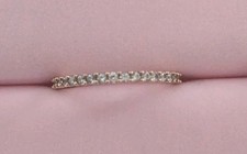 Image of Swarovski Vittore Gold Plated & crystal Eternity Ring Size 54 In Original Box.