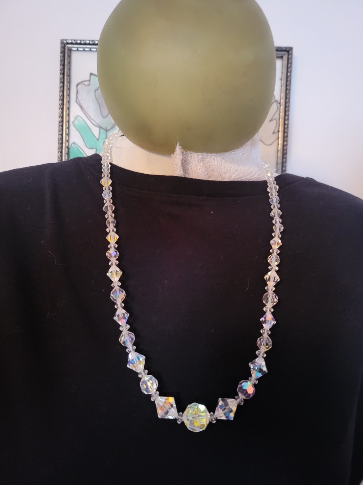 Crystal Necklace   missing second strand - image 1