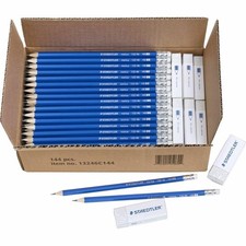 STAEDTLER Norica 2 HB Pencils Class Pack with Erasers, 144-Count School Supplie