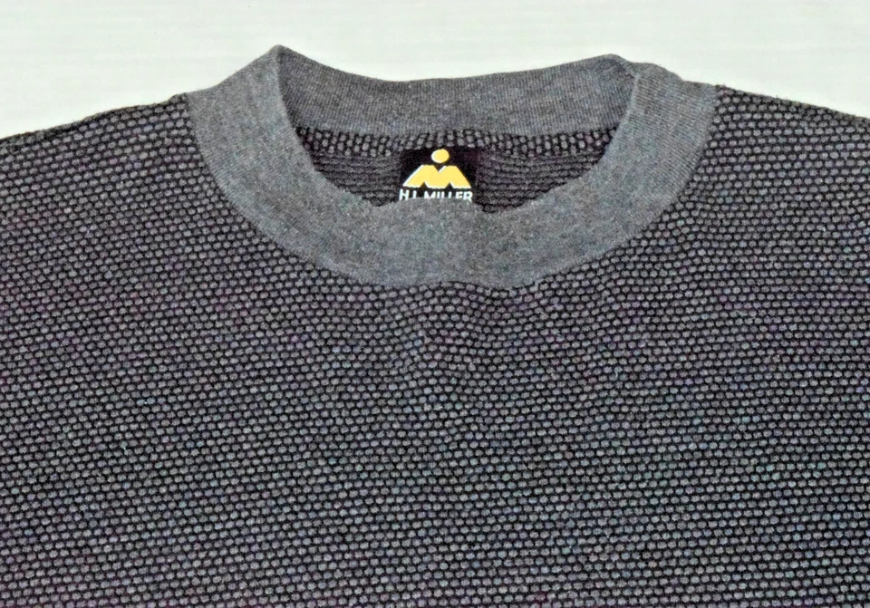Camiseta De Colección HL Miller Dorada Talla XL 90s Gris Textura Tejido Panal Hecha en EE. UU. Foto 3 de 4