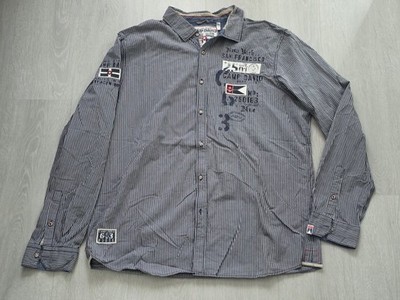 Camp David Herren Hemd XXL Muscle Fit gestreift