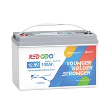 Redodo 12V 100Ah Bluetooth LiFePO4 Lithium Battery for Outboard Motor -Excellent
