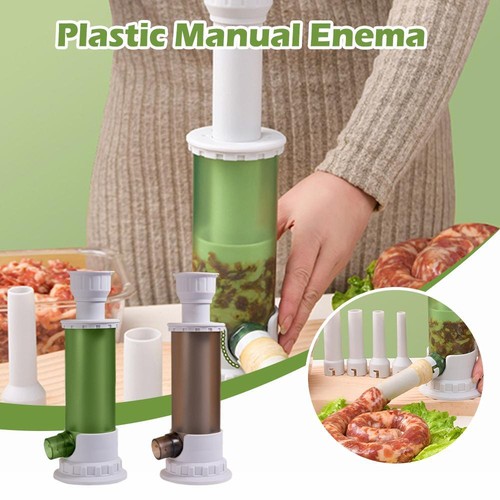 Dispositivo de llenado de salchichas para el hogar Enema manual de plástico nuevo N8 O1U1 - Imagen 5 de 19