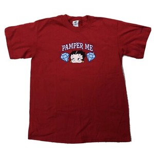 Universal-Studios-Betty-Boop-Pamper-Me-Shirt-Sz-Medium-Red-Short-Sleeve-Tee