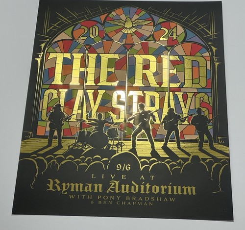 The Red Clay Strays Poster Nashville Ryman 9/6/24 Official #’d X/87 Variant 24K! - Picture 8 of 19