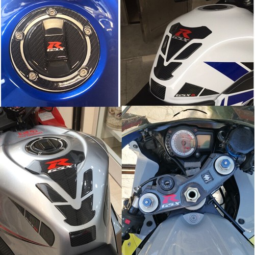 Carbon Fiber Fuel Tank Cap Cover Tank Pad For Suzuki GSX-R GSXR1000 2005-2006 - Picture 7 of 11