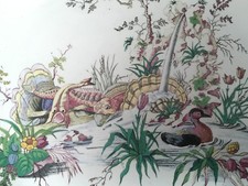 Assiette A décor de Poissons Canard et Fontaine A identifier Ancienne 