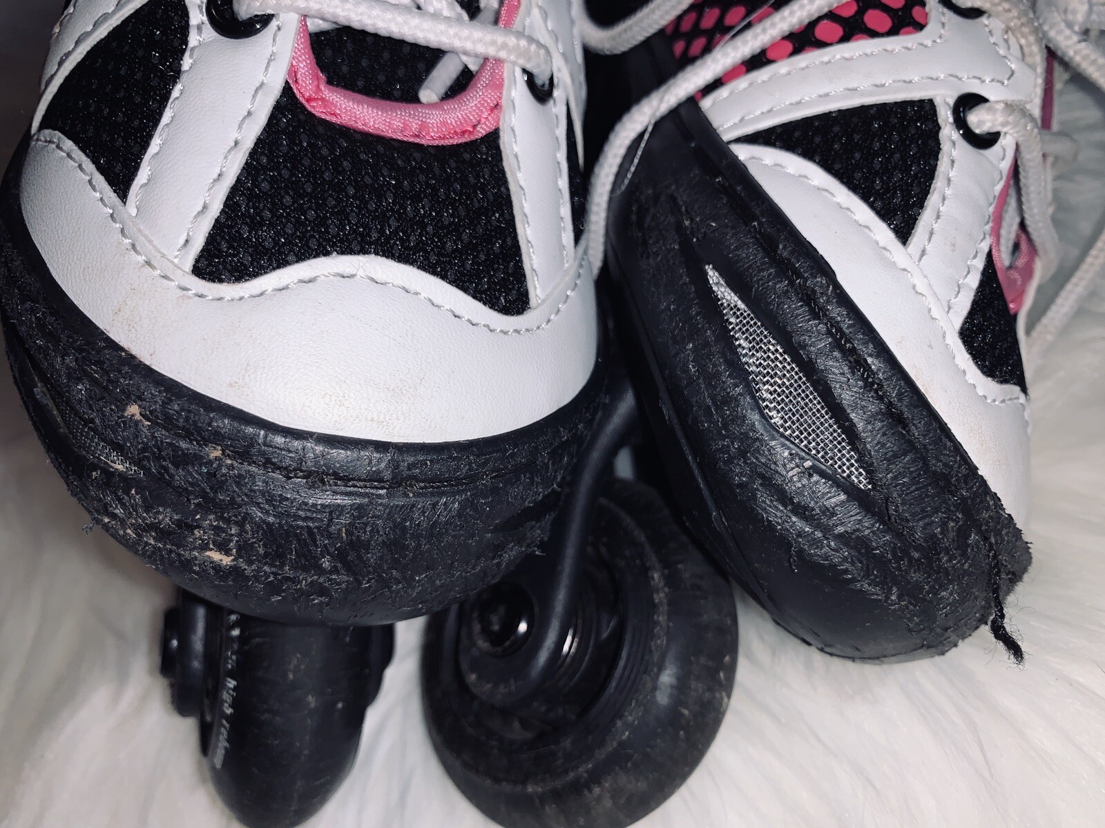Mongoose Girls Adjustable Size 1-4 Inline Skates Pink White 64 mm High Rebound