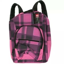AKA SPORT Pink Plaid Pocket Backpack School B...