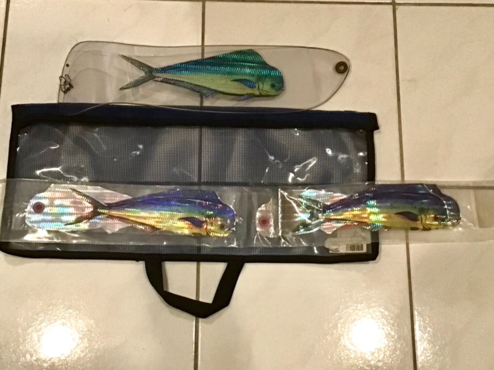 NOS TROPHY TEASER 11” chick dolphin fishing dredge teaser BM30 board + decals eBay