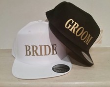 BRIDE GROOM Snapback Pair Fashion PRINTED Caps Hip-Hop Hats Wedding Mr and Mrs 
