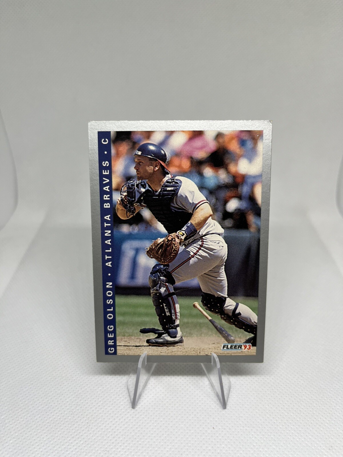 1993 Fleer - #11 Greg Olson, Atlanta Braves.
