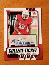2021 Contenders Draft Red Foil #280 Payton Turner Houston Rookie Auto SP