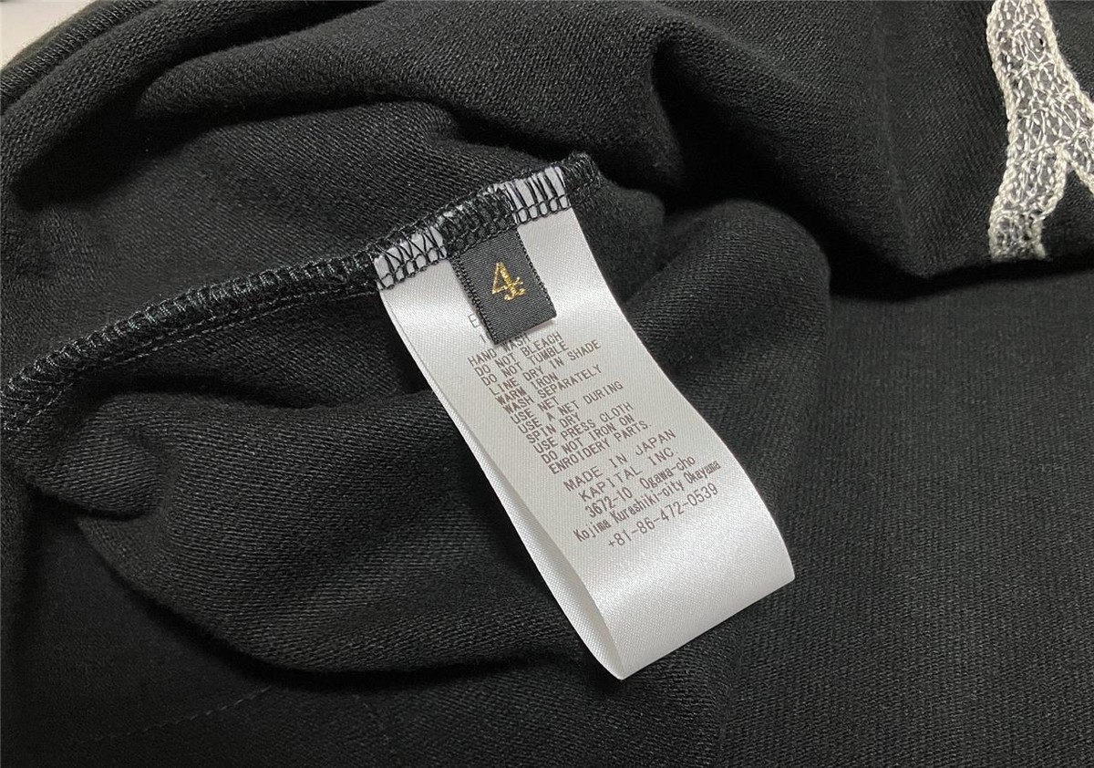 KAPITAL kountry 16 tenjiku baseball shirt black bone new