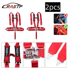 Pair 5 Point Racing Harness Seat Belt Quick Release 3" Padding ATV UTV