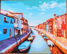 Uniqdraw Painting by Numbers Kit Canvas Paint by Number The Venice Lagoon, Italy
