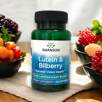 Lutein Bilberry Fruit 120 softgels Eye and Vision Health Supports Healthy Blood