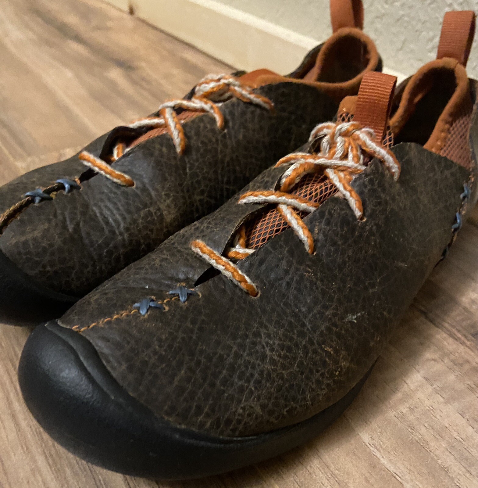 Scarpe Keen donna 8 ballerine in pelle con ciottoli foderate in rete cucite