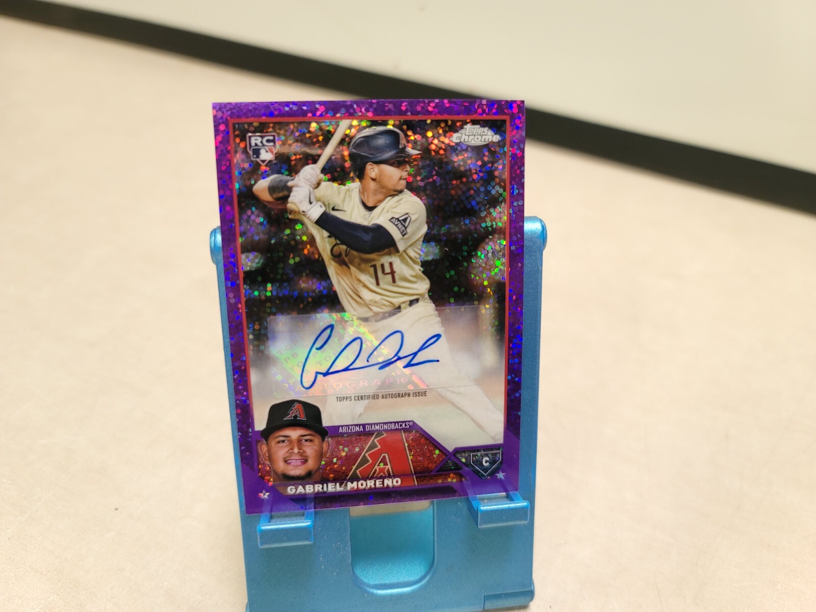 2023 Topps Chrome Update Series #AC-GM Gabriel Moreno Purple Speckle Auto /299