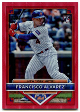 2023 Topps Flagship Collection #40 Francisco Alvarez Red Parallel SP 3/10 Mets
