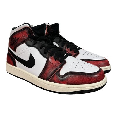 Nike Air Jordan 1 Mid SE Wear Away Chicago Black Red DV9565-006