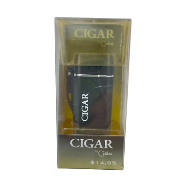 Cigar by Colibri Vintage Butane Lighter Refillable Wind Resistant New Old Stock