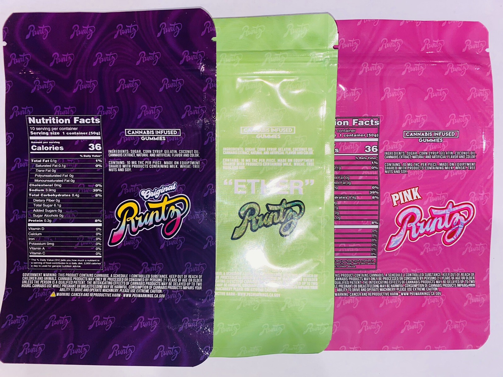 25Pack Empty Edible Runtz Bags Smell Proof Zip Lock Infused Candy Packaging eBay