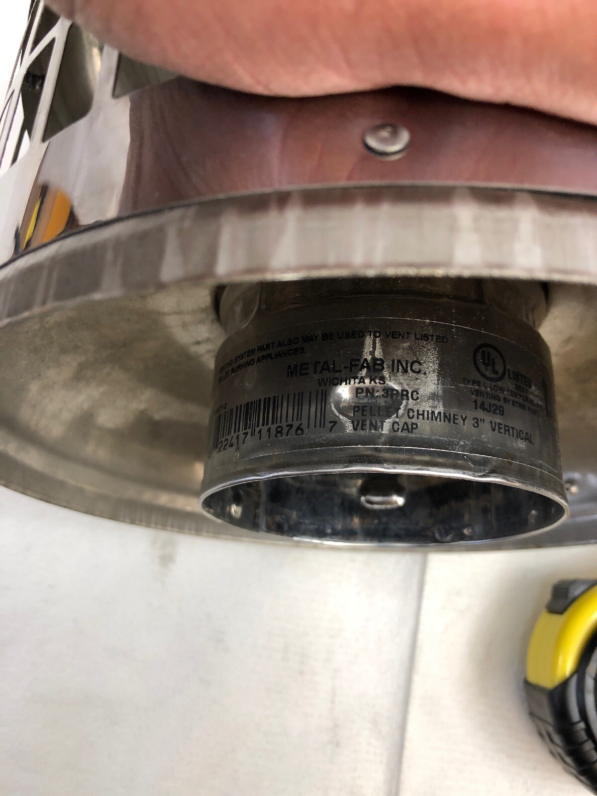 Metal-Fab 3PRC Pellet 3'' Vertical Vent Cap