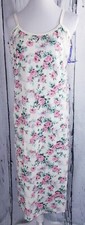 Vintage Nancy King Lingerie Nightgown Sleepwear Spaghetti Strap Floral Small S