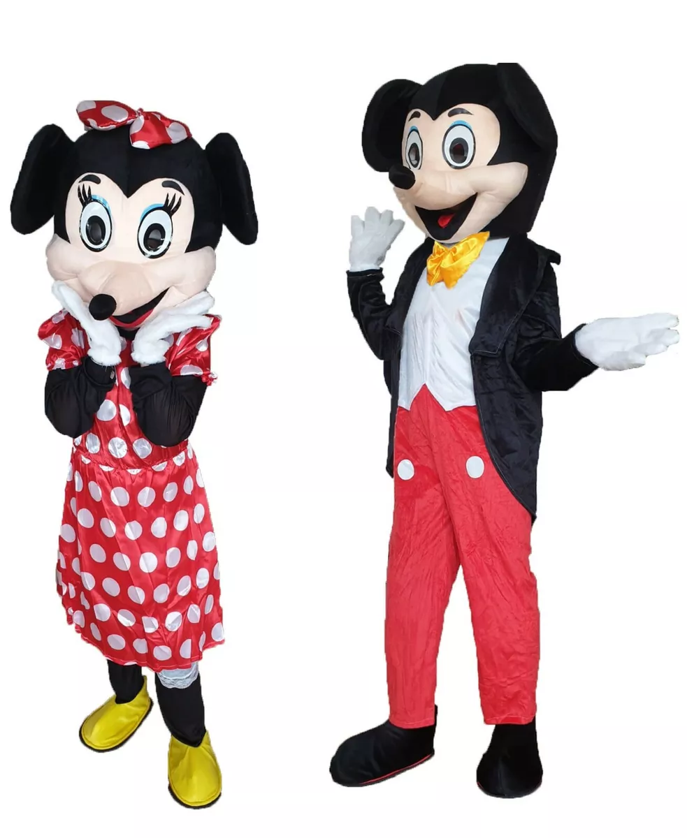 mascotte topolino minnie costume carnevale adulti maschera coppia singolo  mickey