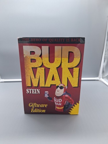 Bud Man Budweiser Stein Giftware Edition, 1993 Anhueser-Busch 8" Collectible - Picture 3 of 11
