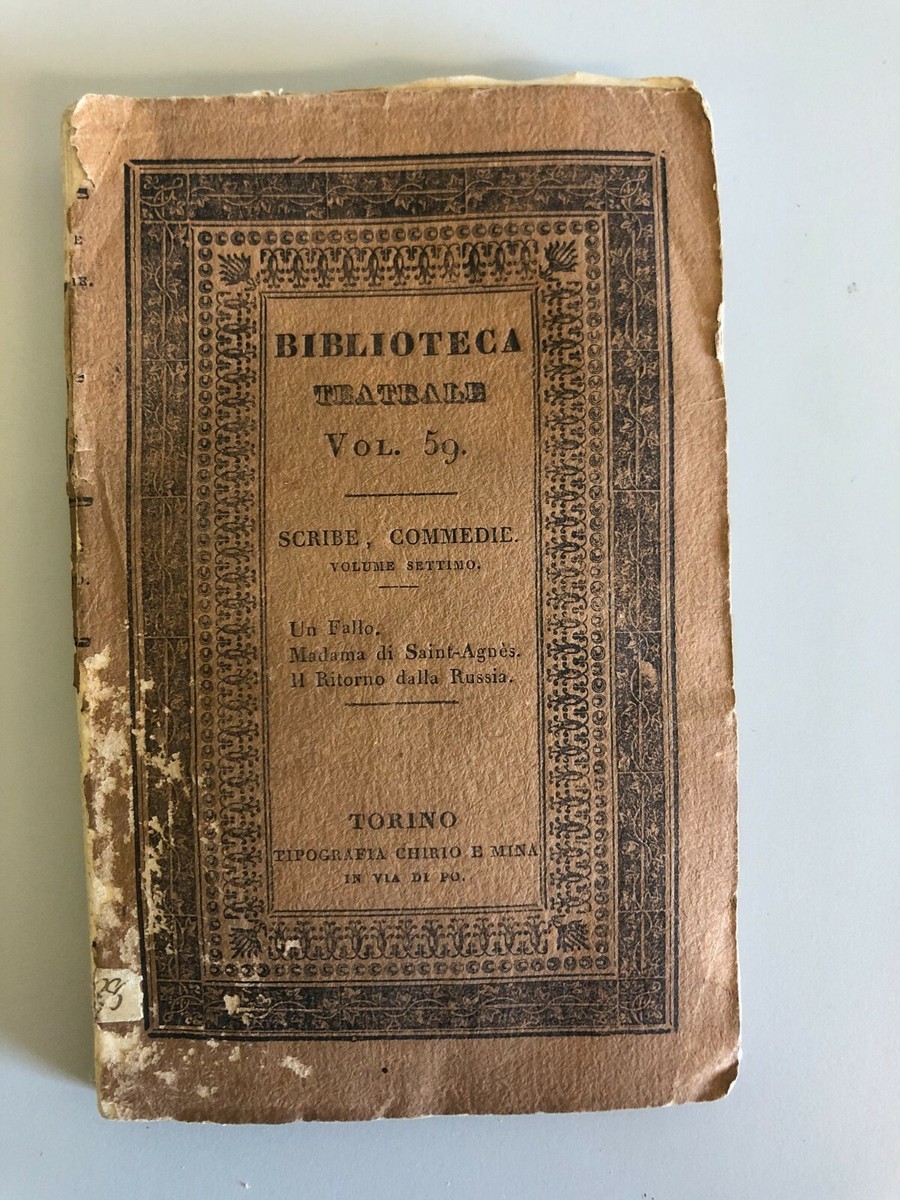 Rarissimo antico Libro Eugenio Scribe Il Ritorno dalla Russia Un