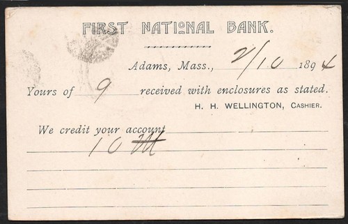 P10? UNITED STATES OF AMERICA 1c cent postal card posted in 1894 , Fancy Cancel - Picture 2 of 2