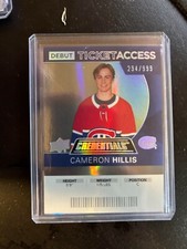 2021-22 UD Credentials Cameron Hillis Debut Ticket Access /999 G